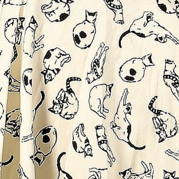 Modcloth "Traveling Cupcake" in Cats Dress - Picture 1 of 3